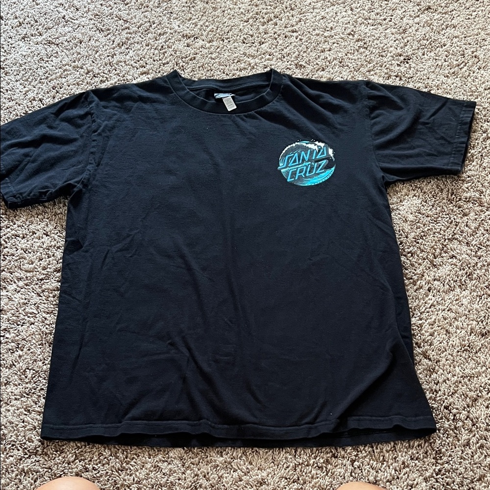 Santa Cruz Skateboards Black and Blue Tee
